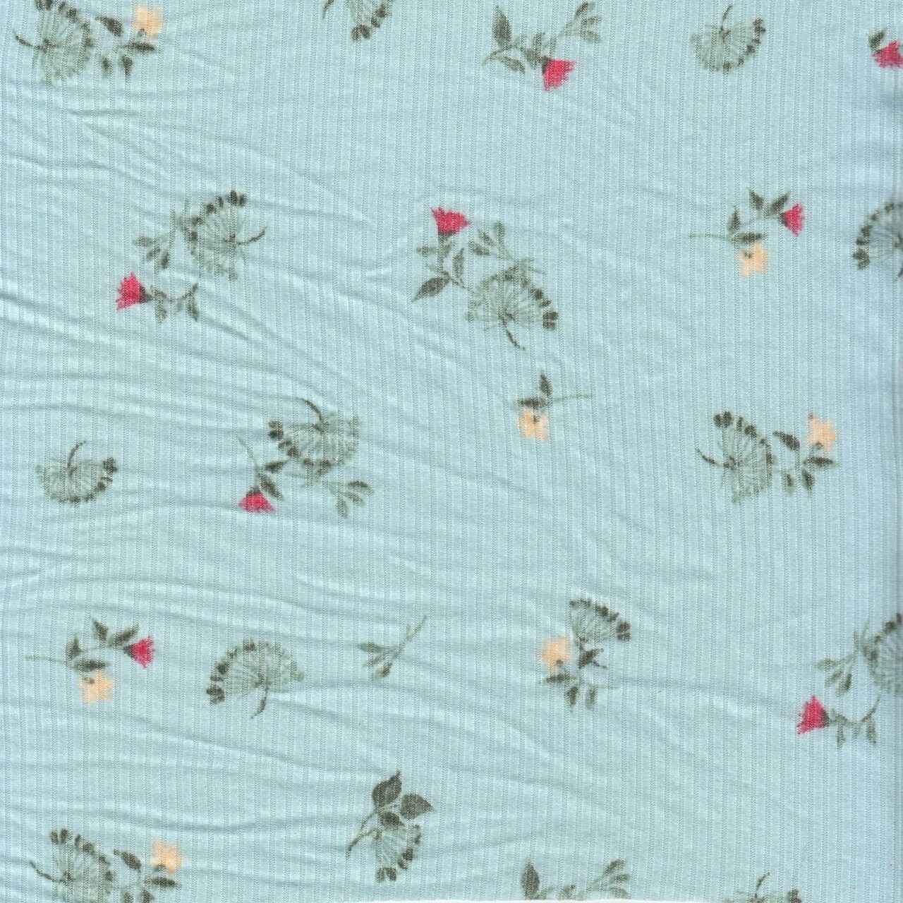 1 Yard Yummy Rib Ditsy Flower Print Fabric 180 GSM Polyester Spandex 58/60" Width